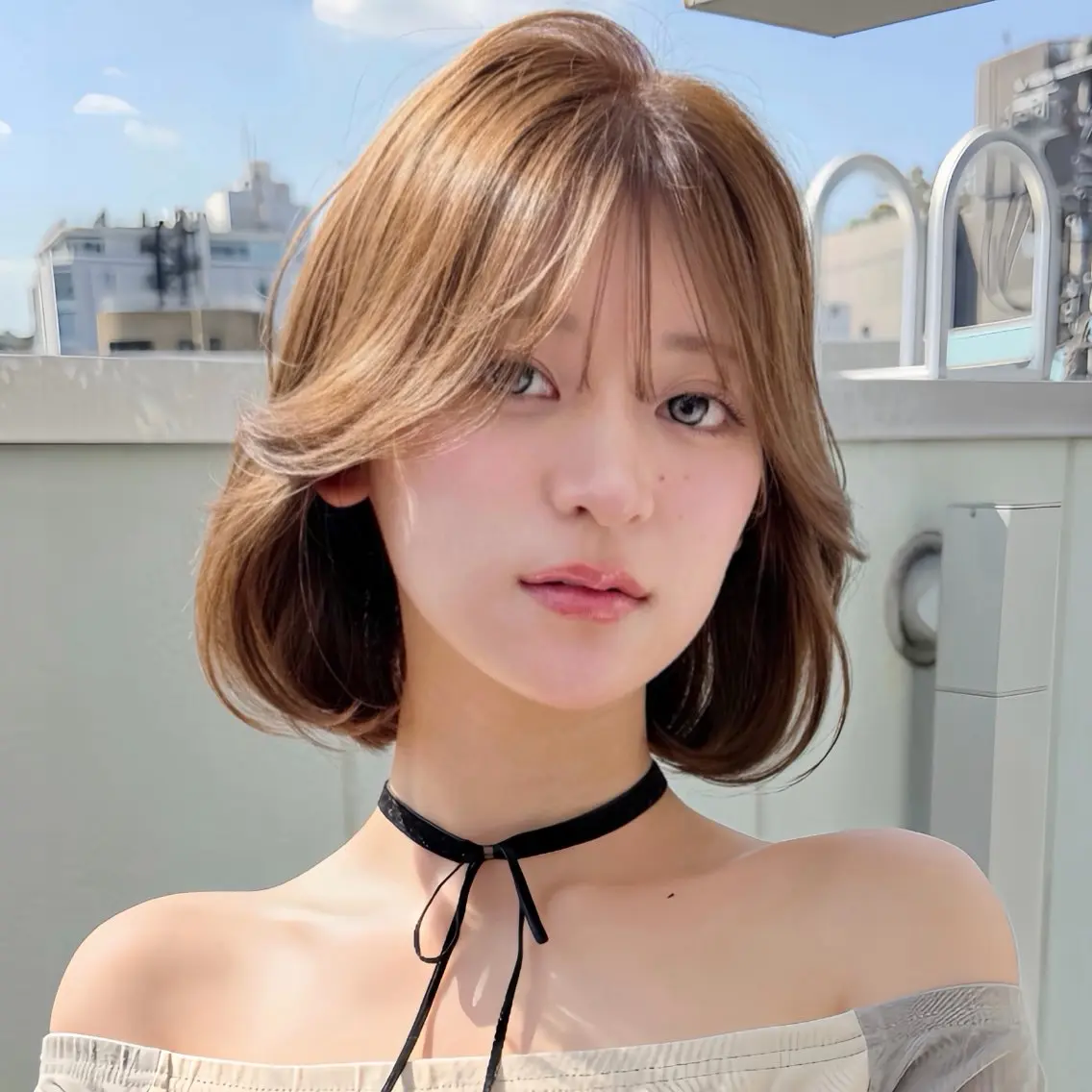 ショート カット ヘアカラー トリートメント 韓国/タンバルモリ/ ボブレイヤー/千純のヘアスタイル