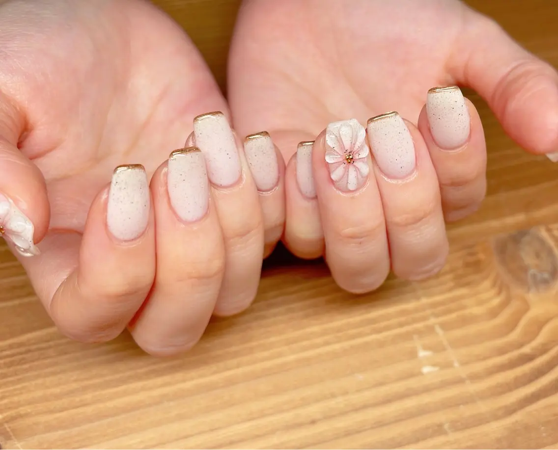 ネイル 桜ネイル フラワーネイル ジェルネイル パラジェル 春ネイル nailroom OHANA🌴のネイルデザイン