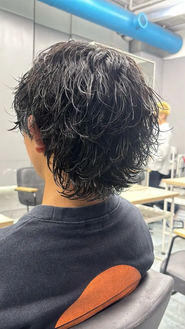 パーマ メンズ カット パーマ メンズパーマ/韓国 ヘア/Mino🤍のヘアスタイル