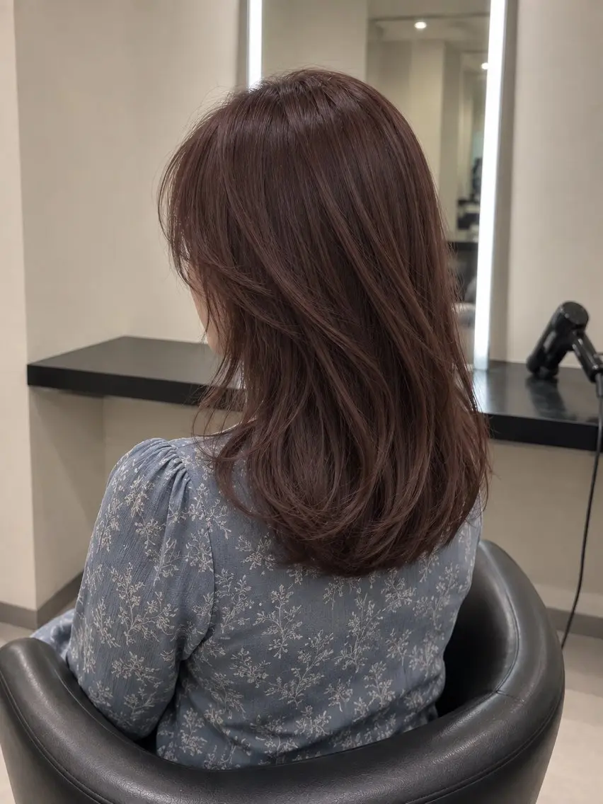 ミディアム カラー ブラウンカラー トリートメント 🌈ウルトワ水素 髪質改善naru🌈のヘアスタイル
