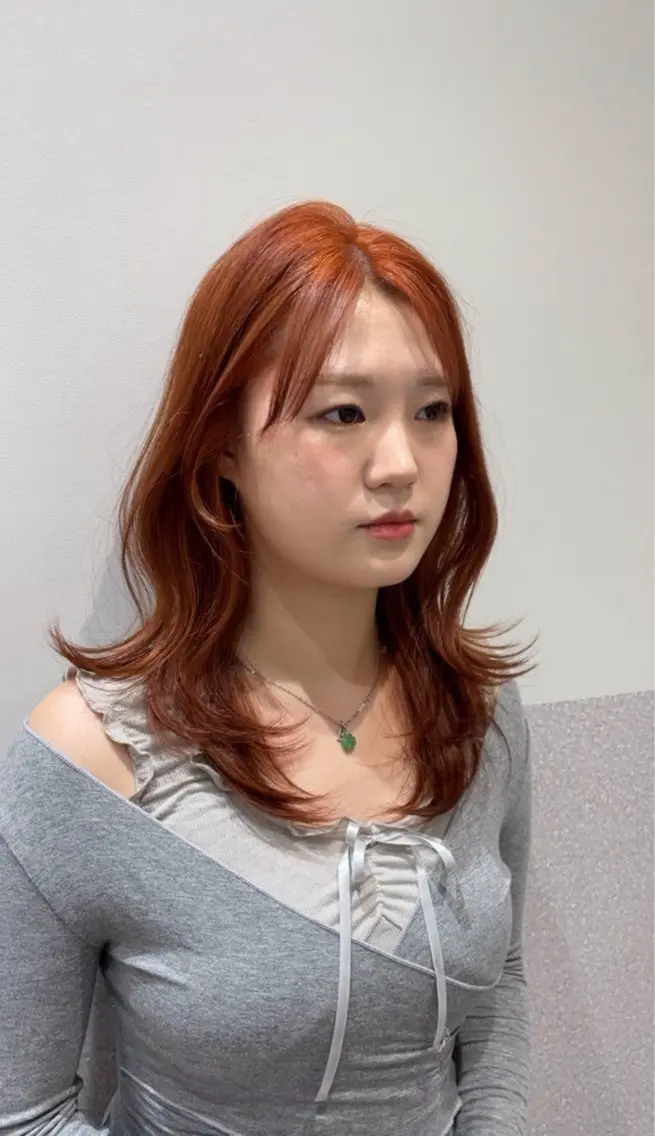 セミロング ハッシュカット 韓国風ヘア レイヤーカット カット ヘアカラー トリートメント ❤︎︎韓国ヘア❤︎︎ 𝑺𝒉𝒊𝒉𝒐のヘアスタイル
