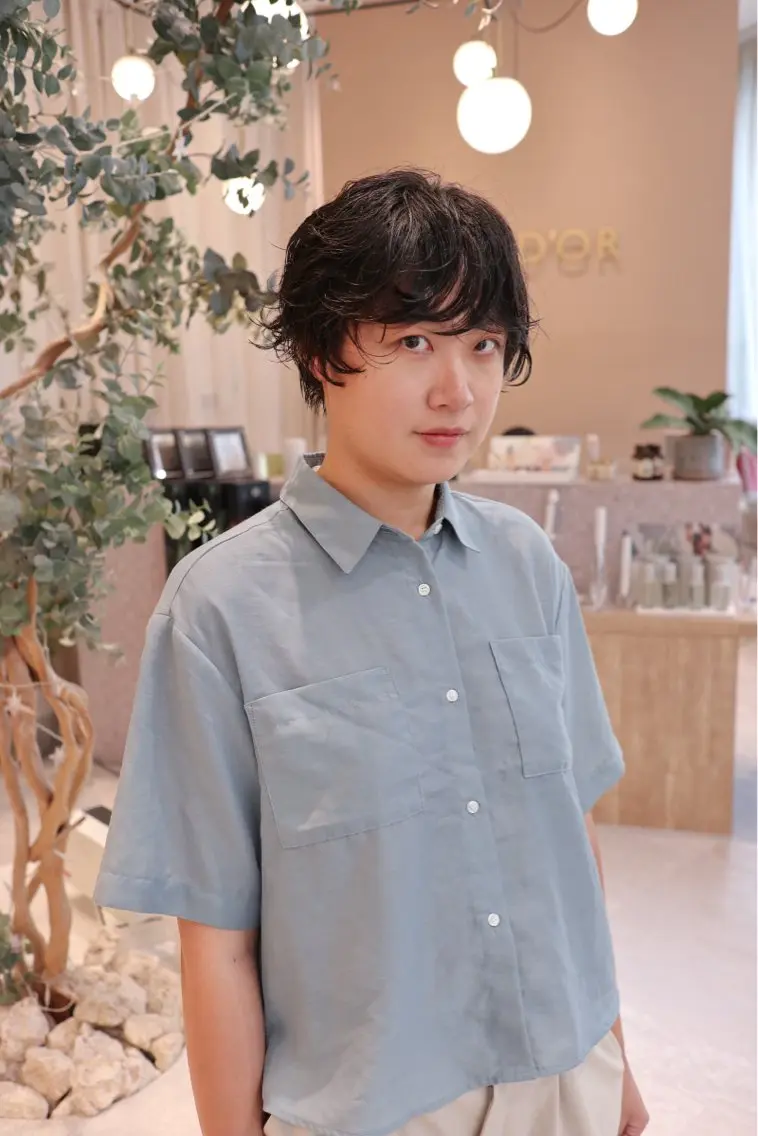 ショート パーマ 顔周りカット ショートヘア 小川 光のヘアスタイル