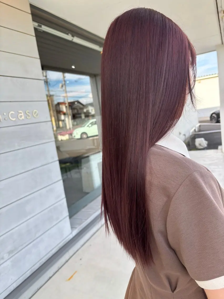 ロング カラー 透明感カラー ラベンダーカラー ラベンダーピンク ピンクカラー 鳥居 真由香のヘアスタイル