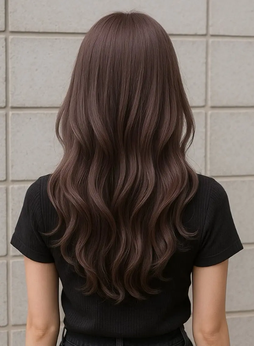 セミロング カラー パーマ 髪質改善\艶髪カラー 💐園田さやかのヘアスタイル