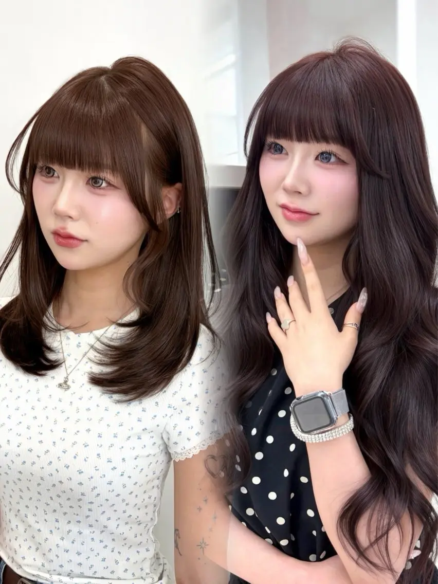 ミディアム トリートメント ミディアムレイヤー shion‎🤍のヘアスタイル