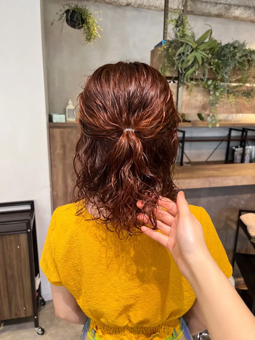 カラー ブリーチ ダブルカラー ブリーチなしカラー ヘアカラー トリートメント 無料カットモデル募集 /ueno aiのヘアスタイル