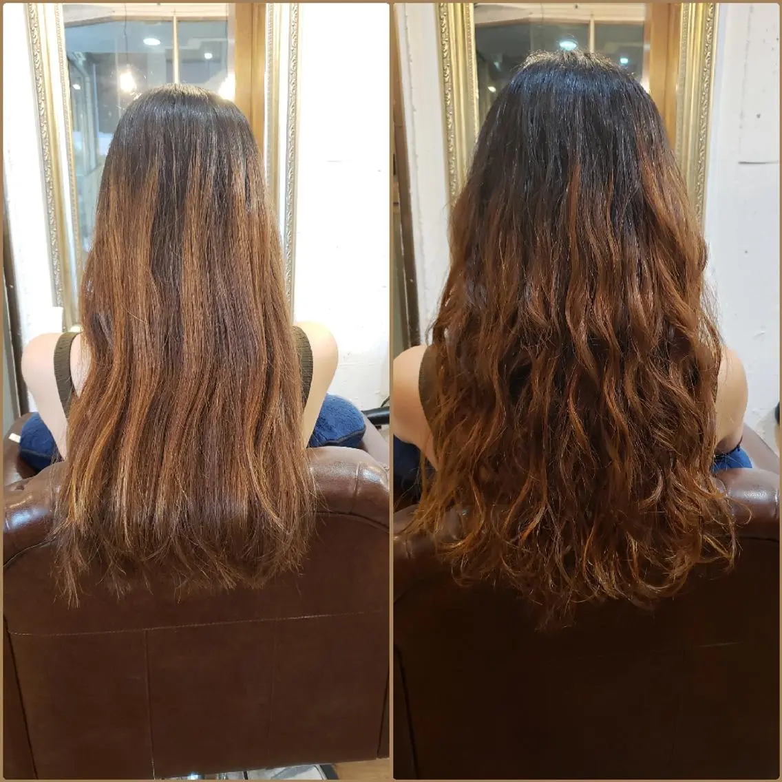 ロング パーマ 饒平名 知也のヘアスタイル