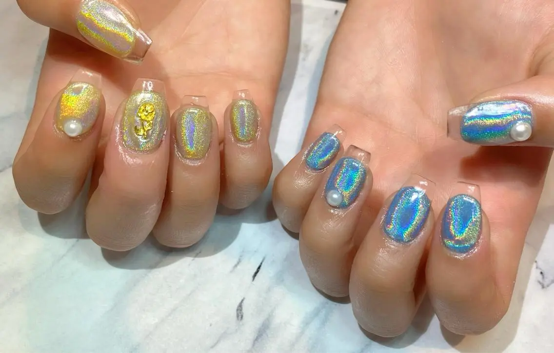 ネイル ストーンネイル Lino+ ネイル&よもぎ蒸しのネイルデザイン