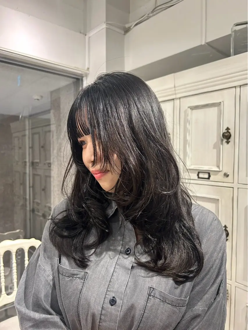 ロング レイヤーカット カット 塚本 希来のヘアスタイル