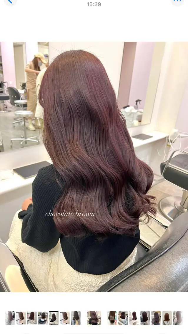 ロング カラー ヘアカラー ParveMix 宮﨑 梨里のヘアスタイル