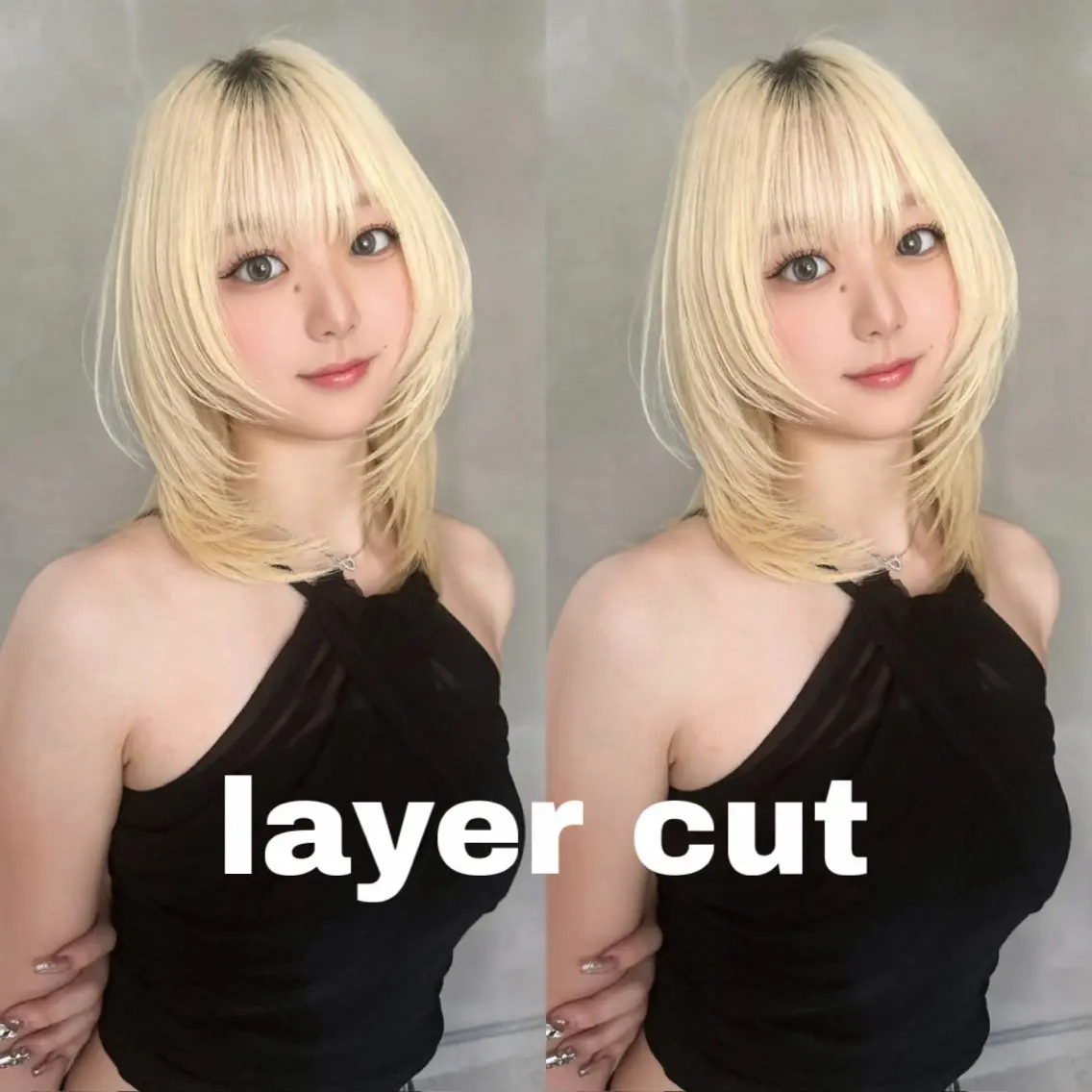 ミディアム カラー ヘアカラー トリートメント ブリーチなしWカラー Honokaのヘアスタイル