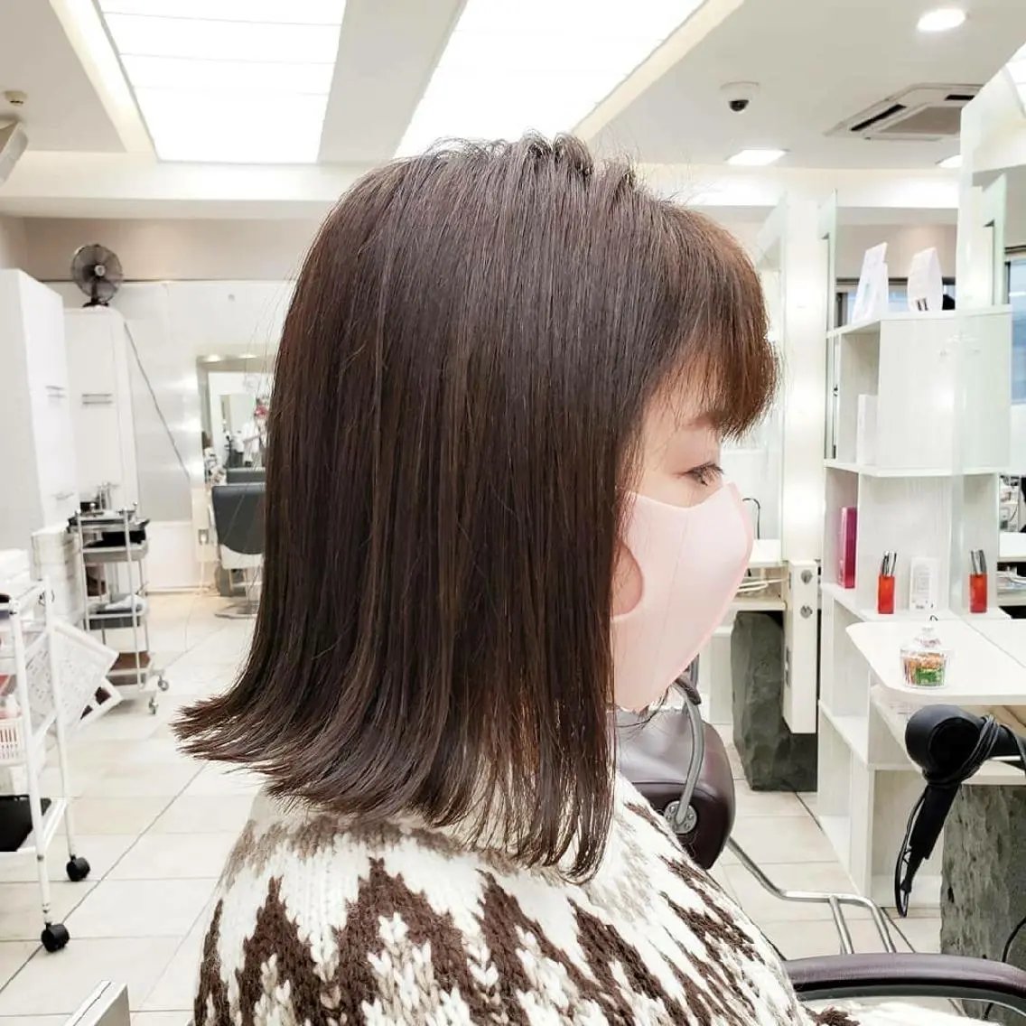 カラー ミディアム イルミナカラー 髪質改善 似合わせカット 縮毛矯正 トリートメント カット ヘアカラー トリートメント ボブ・ロブ　福田 泰久✂️✨のヘアスタイル