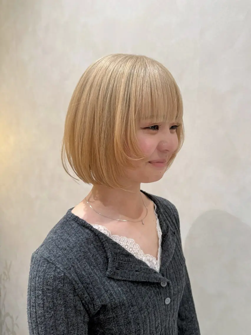 ショート ボブ くせ毛 カット sakura 🌷のヘアスタイル