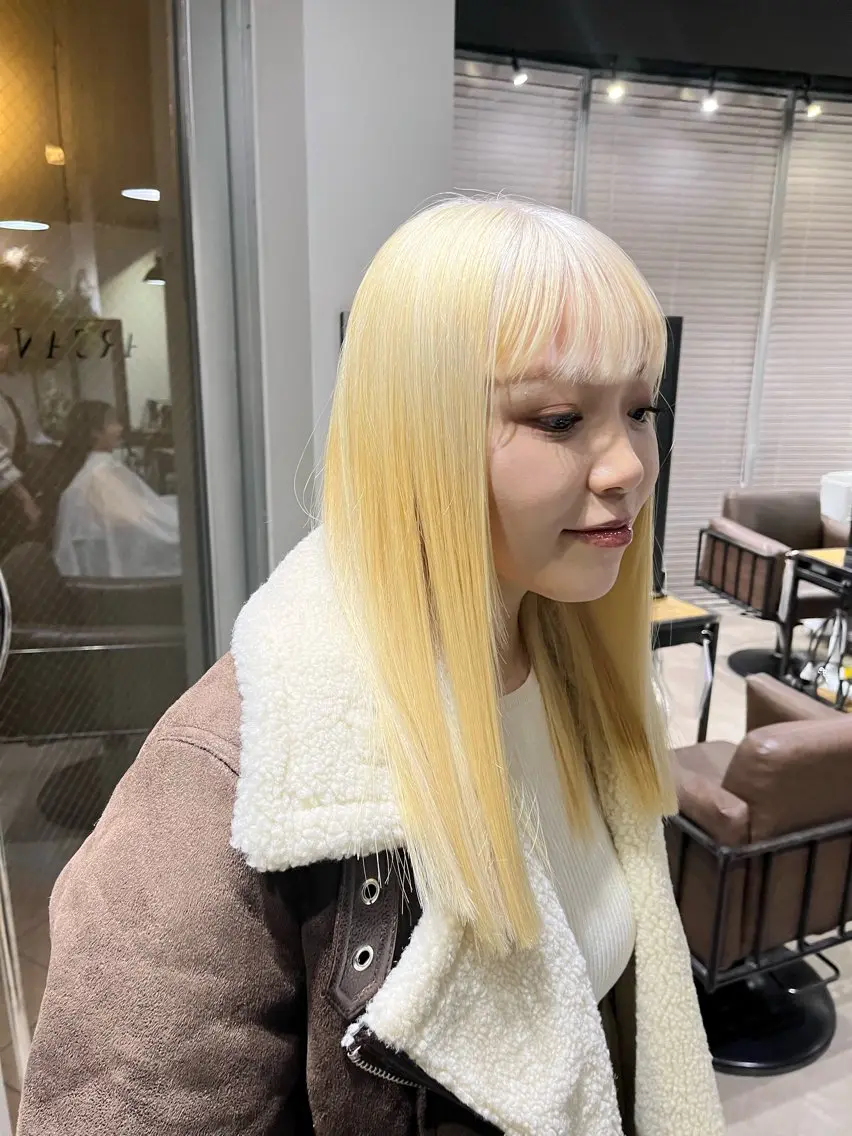 ロング 山影✨バレイヤージュ ハイライト✨メンズ◎のヘアスタイル