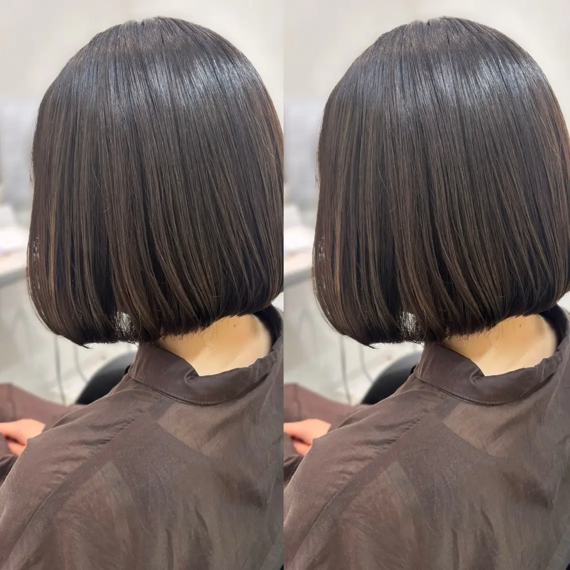 ミディアム ボブ 艶カラー/縮毛矯正 asukaのヘアスタイル