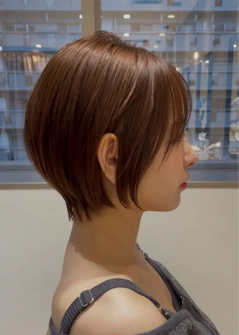 ショート カット ヘアカラー トリートメント 🌟透明感カラー× 小顔カット いっせいのヘアスタイル