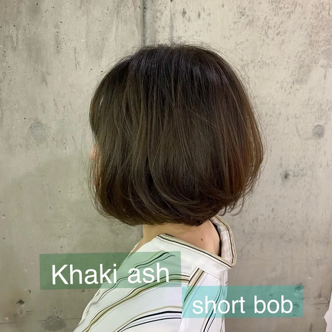ショート カラー アッシュ 舟橋 りんかのヘアスタイル