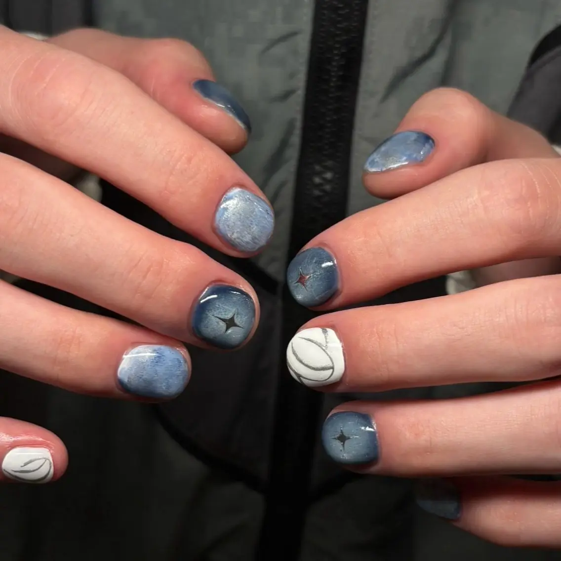 ネイル アートネイル メンズネイル ホワイト ハンドネイル 🦋hana / nail / AOのネイルデザイン