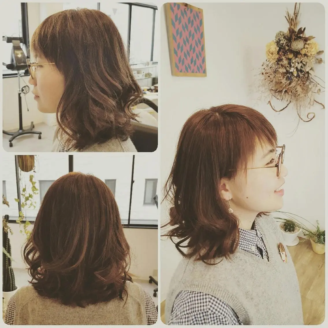 ミディアム カラー アッシュ ラベンダーカラー ラベンダーアッシュ 入学式 spa hair ark 富井直美のヘアスタイル