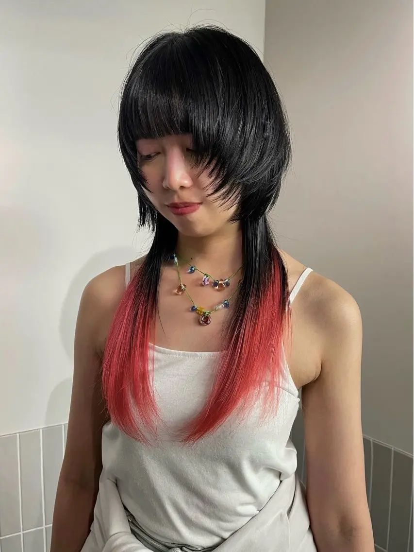 ロング カラー ロング ウルフカット HARUKA/原宿 ショートカットモデルのヘアスタイル