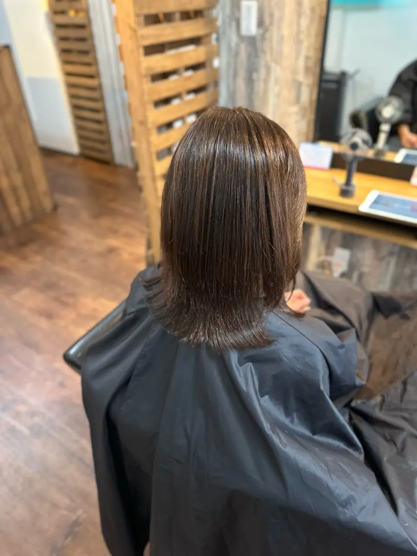 ミディアム パーマ ストレートパーマ Luzir⭐︎ GEN⭐︎のヘアスタイル