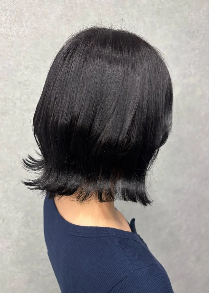 ミディアム カラー ブルーカラー ブルーラベンダー ラベンダーカラー ヘアカラー ユージ / ケアブリーチ/透明感のヘアスタイル