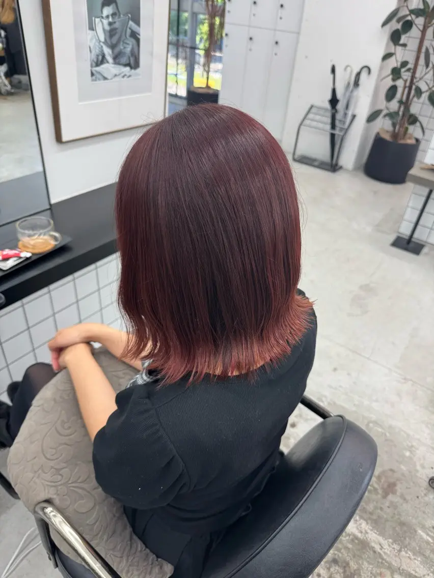 ミディアム カラー ヘアカラー 🩵しの🩵 JILLSTUDIOのヘアスタイル