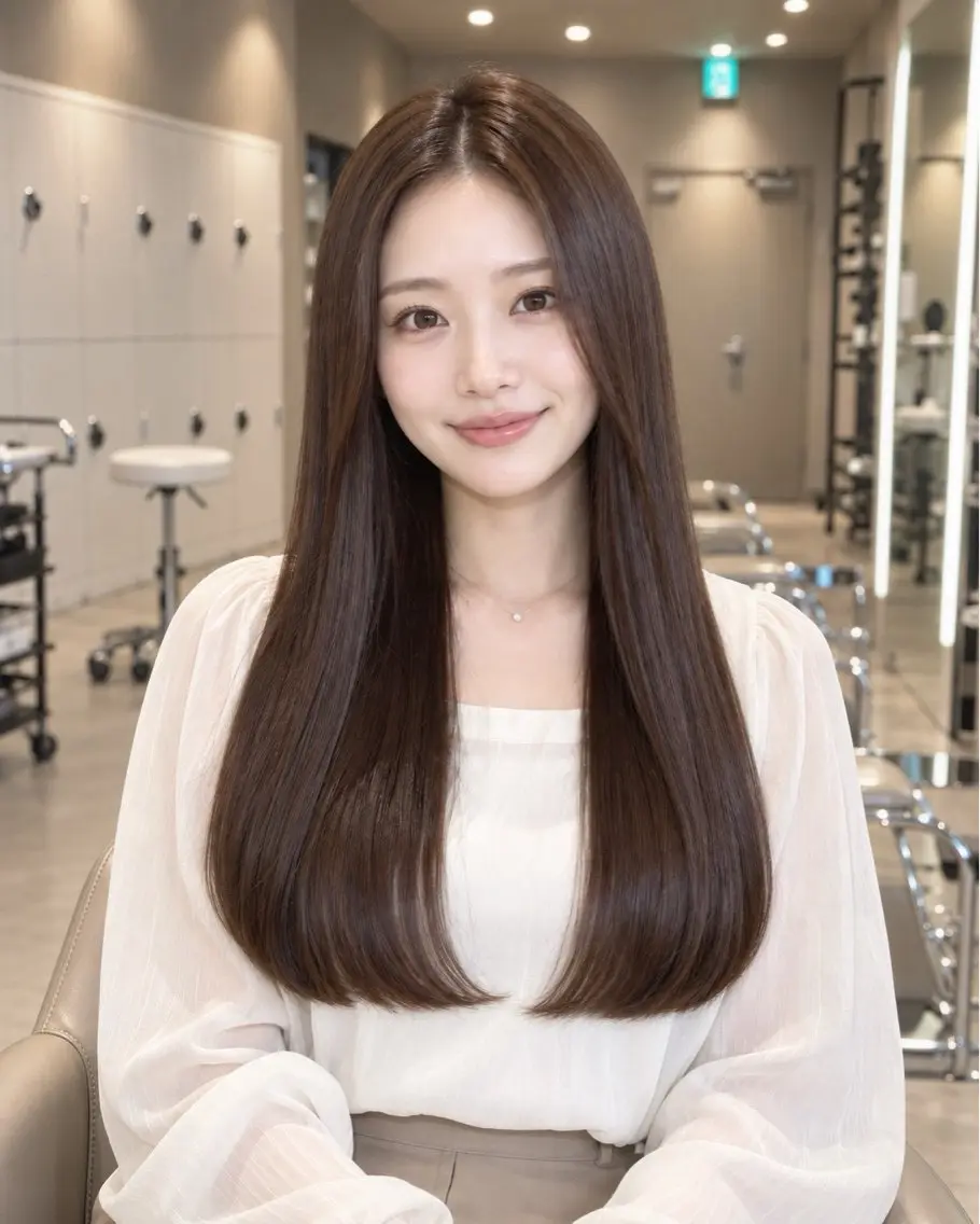 ロング 松岡 和香のヘアスタイル