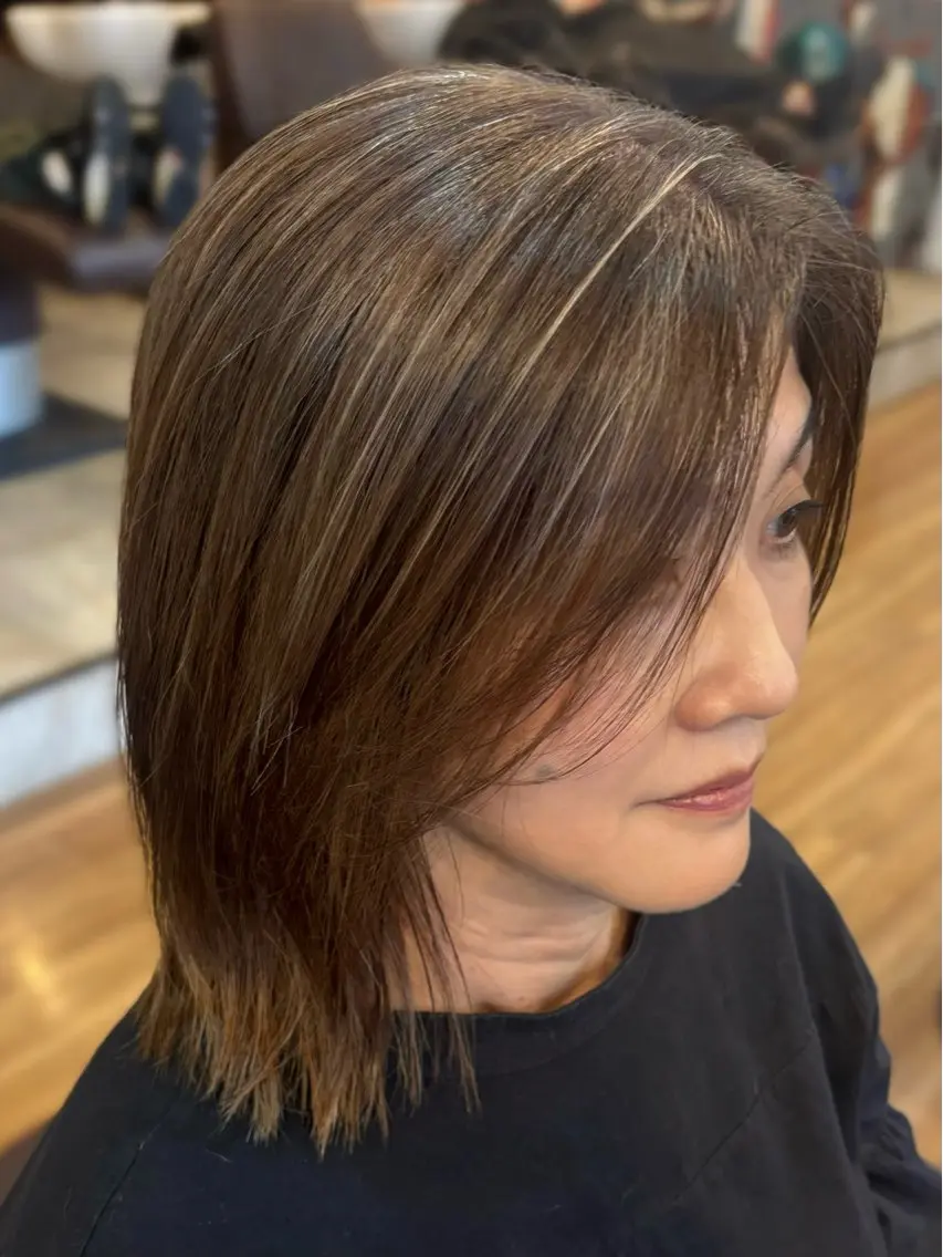 ショート 🌺海外風ハイライト 🌺カマタ アンナのヘアスタイル