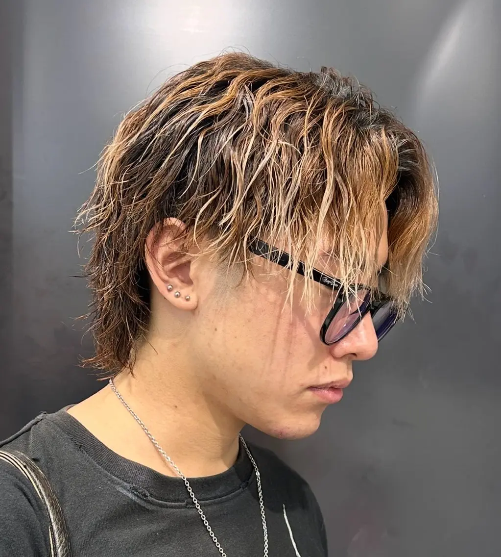 ショート パーマ メンズ カット パーマ 岩城 滉成のヘアスタイル