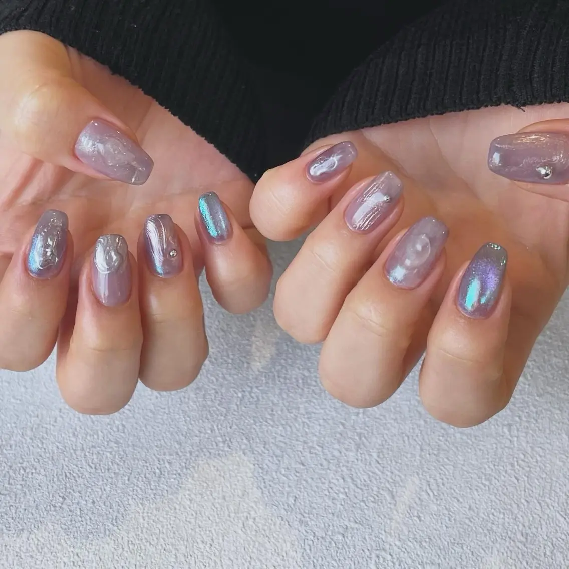 ネイル アートネイル ジェルネイル 持ち込み ニュアンスネイル パラジェル ハンドネイル norme_ akiのネイルデザイン