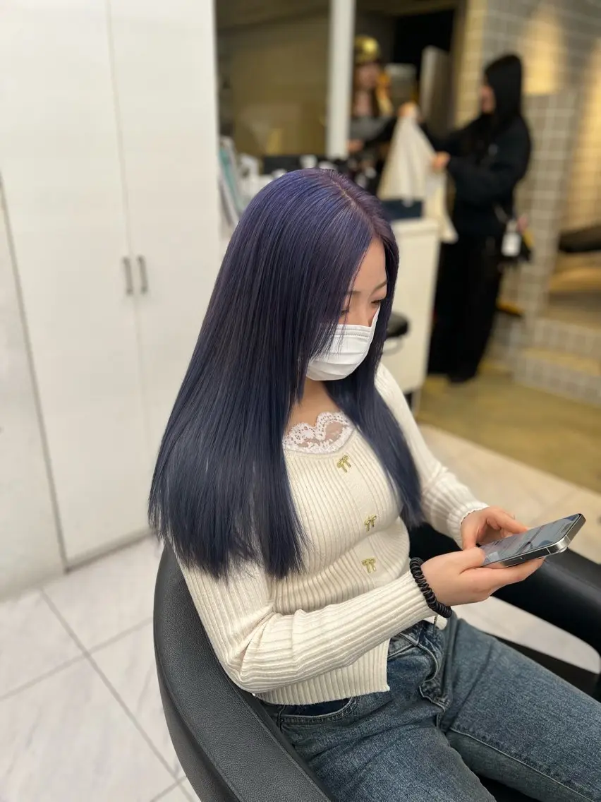 ロング カラー ヘアアレンジ 💍透明感×韓流ハイ トーン💍RYUTAのヘアスタイル