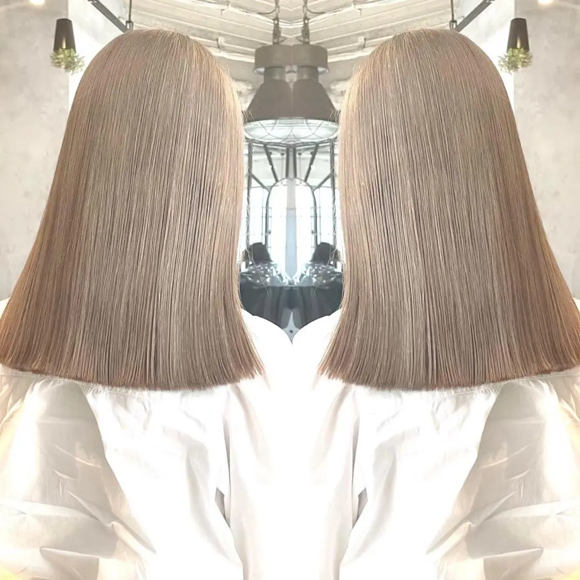 ミディアム 🌷横浜/レイヤー /艶カラー🌷のヘアスタイル