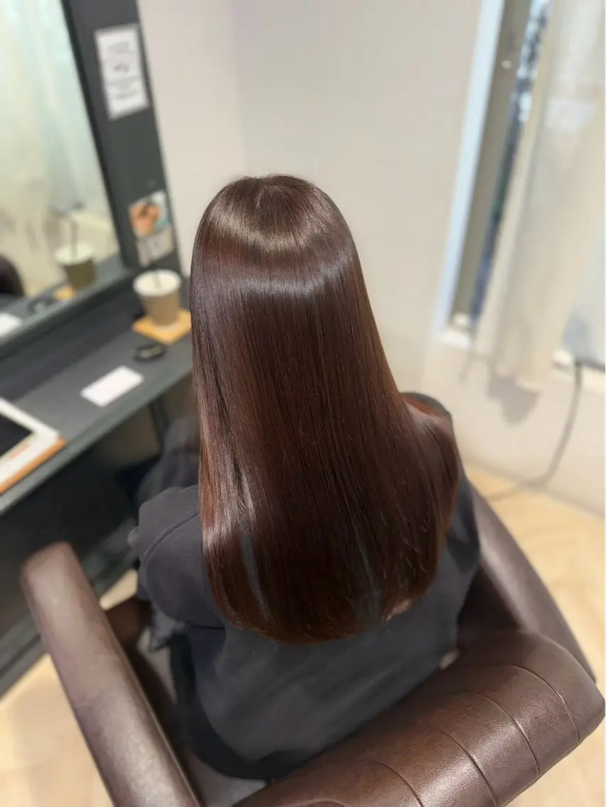 セミロング カラー 藤田 准のヘアスタイル