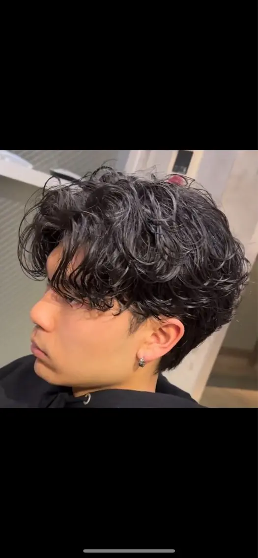 ミディアム パーマ ヘアアレンジ メンズ fifth 石川 凪のヘアスタイル