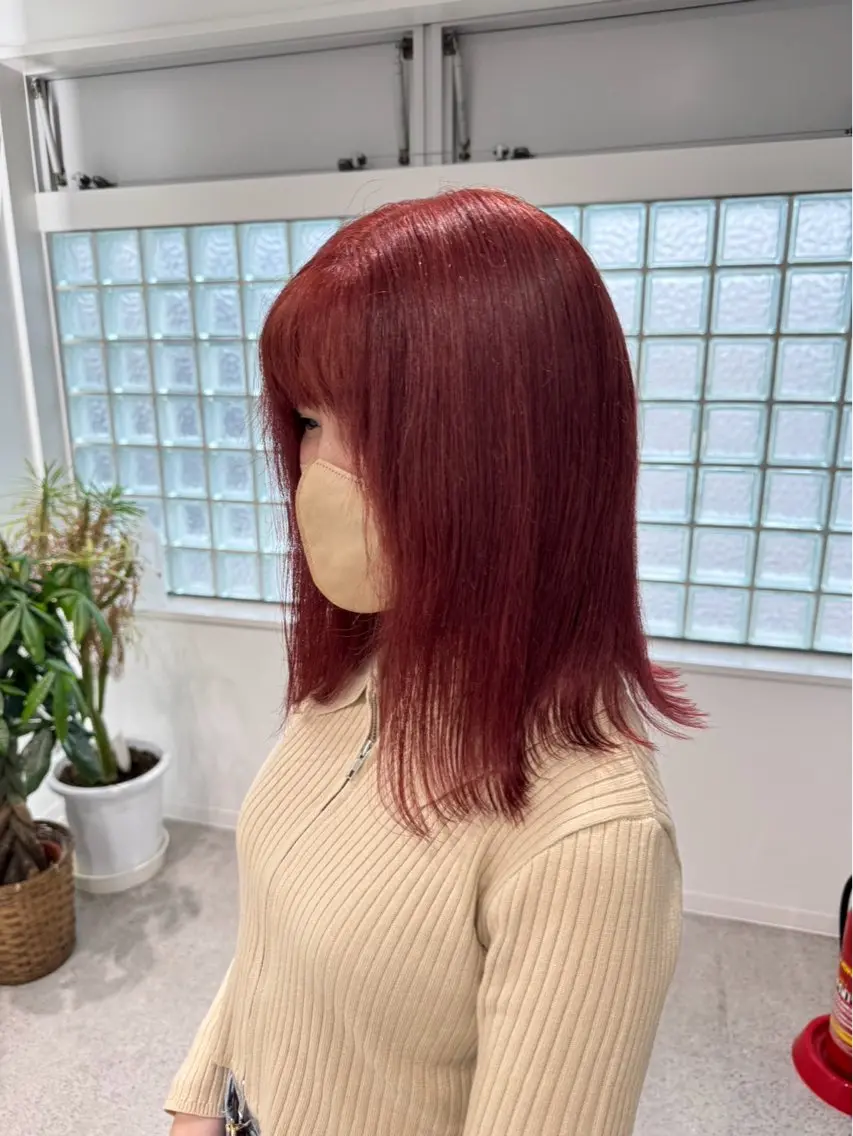 セミロング カラー 透明感オリーブ🌿‬ HARUNE🕊のヘアスタイル