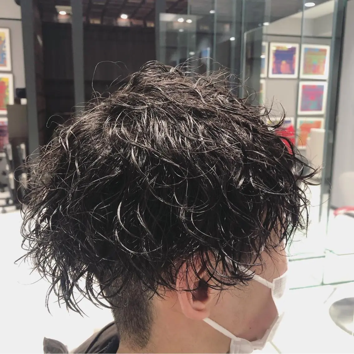 ショート パーマ メンズ メンズパーマ ツイストスパイラルパーマ スパイラルパーマ メンズ専門 米山諒✂️のヘアスタイル