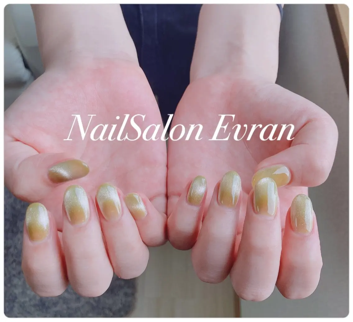 ネイル アートネイル フレンチネイル マグネットネイル 持ち込み ニュアンスネイル ハンドネイル Nail salon Evranのネイルデザイン