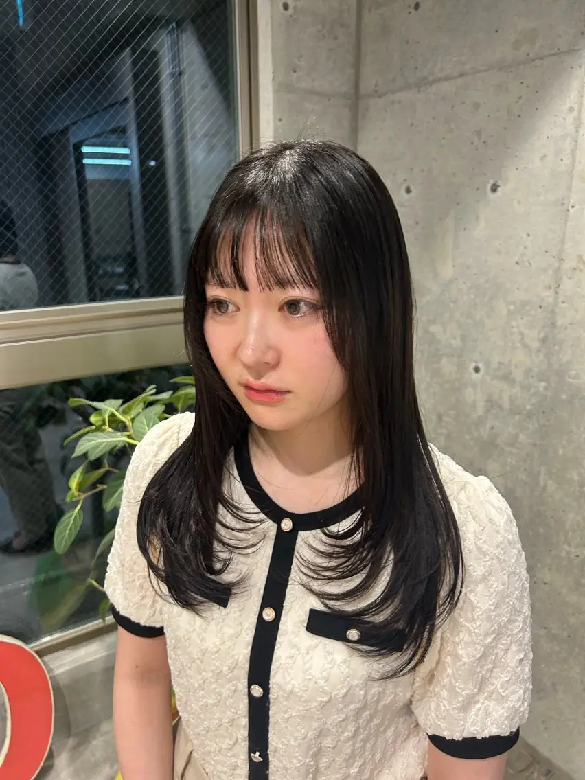 セミロング 🤡暖色レイヤー 🤡みさきのヘアスタイル