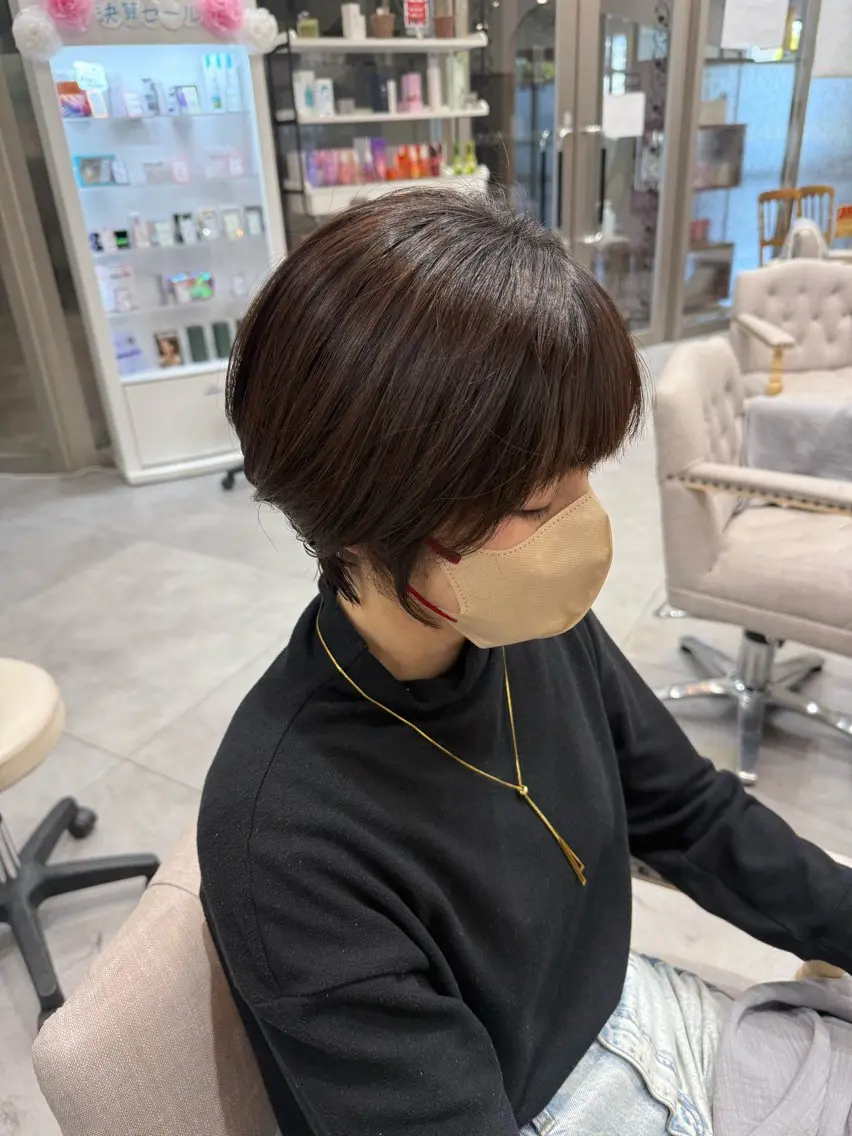 ショート くびれヘア ショートヘア 髪質改善ストレート 中林優太のヘアスタイル