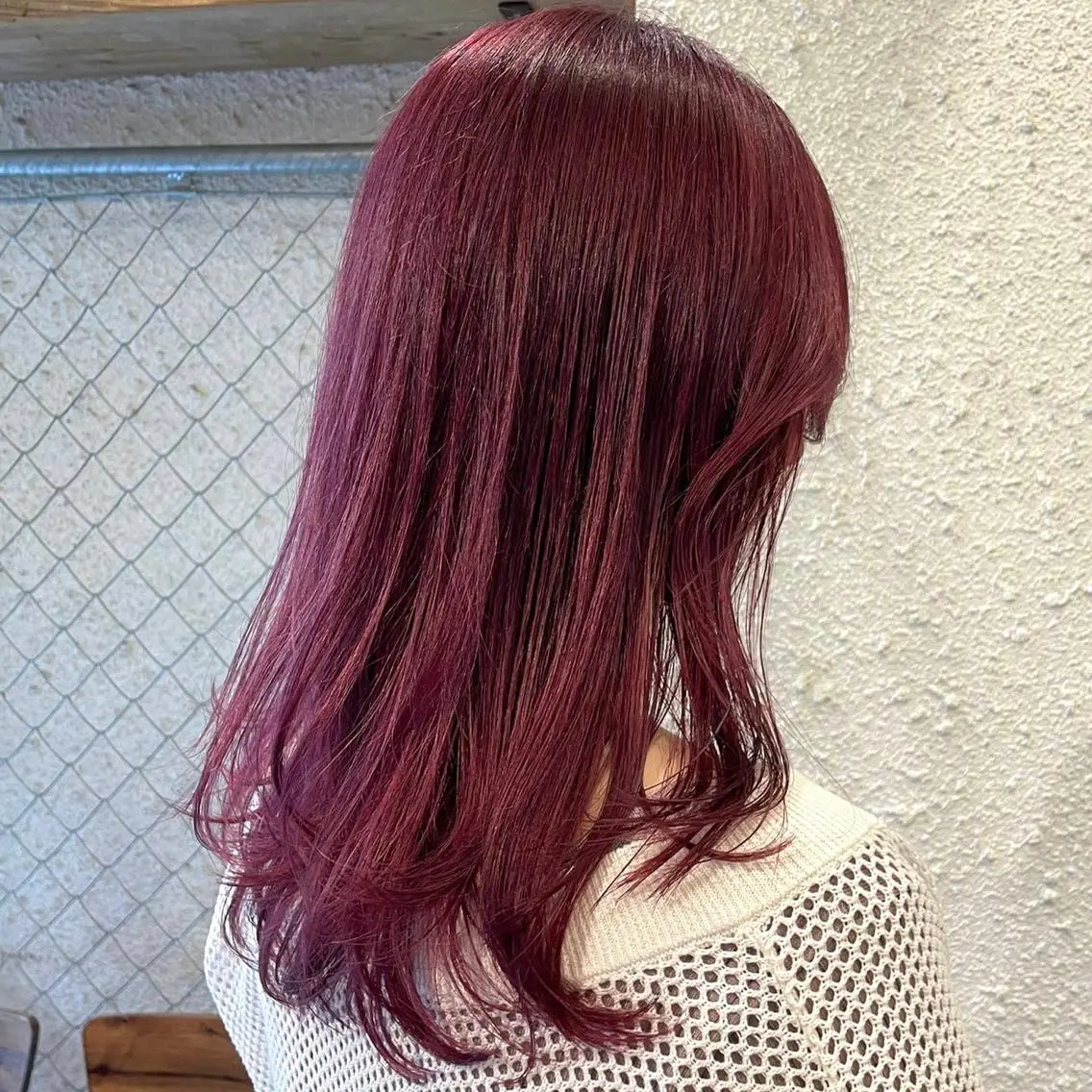 セミロング カラー ヘアアレンジ ピンクカラー カット トリートメント ヘッドスパ ヘアセット 押切 響　のヘアスタイル