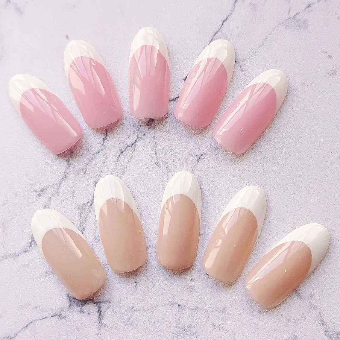 【オフ無】バーチャルフレンチ💅ベースカラー有フレンチの写真