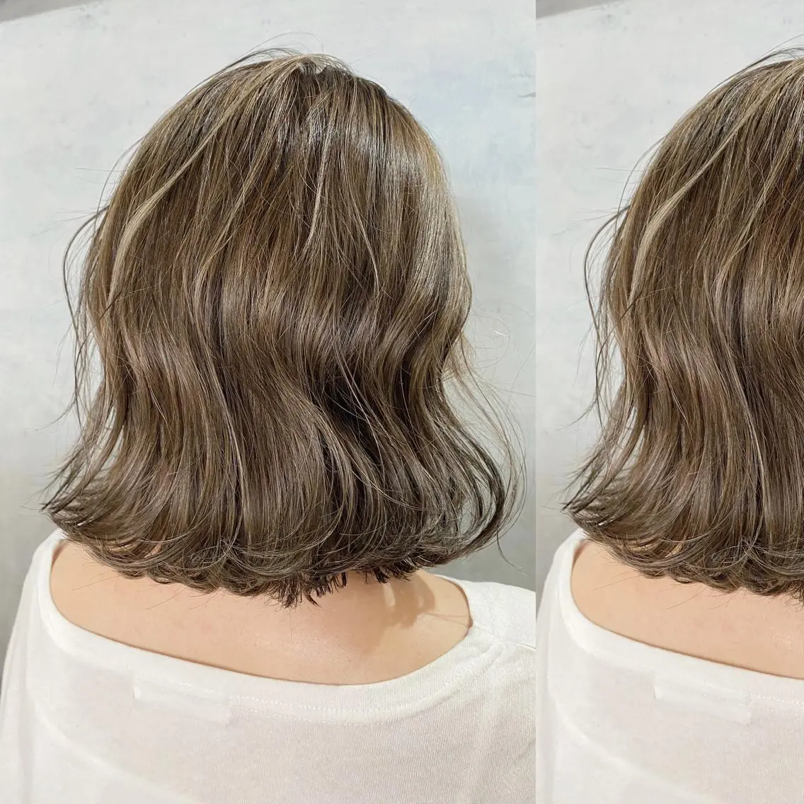 ミディアム カラー ハイライトカラー ハイライト カット ヘアカラー トリートメント ツキノキ ミナのヘアスタイル