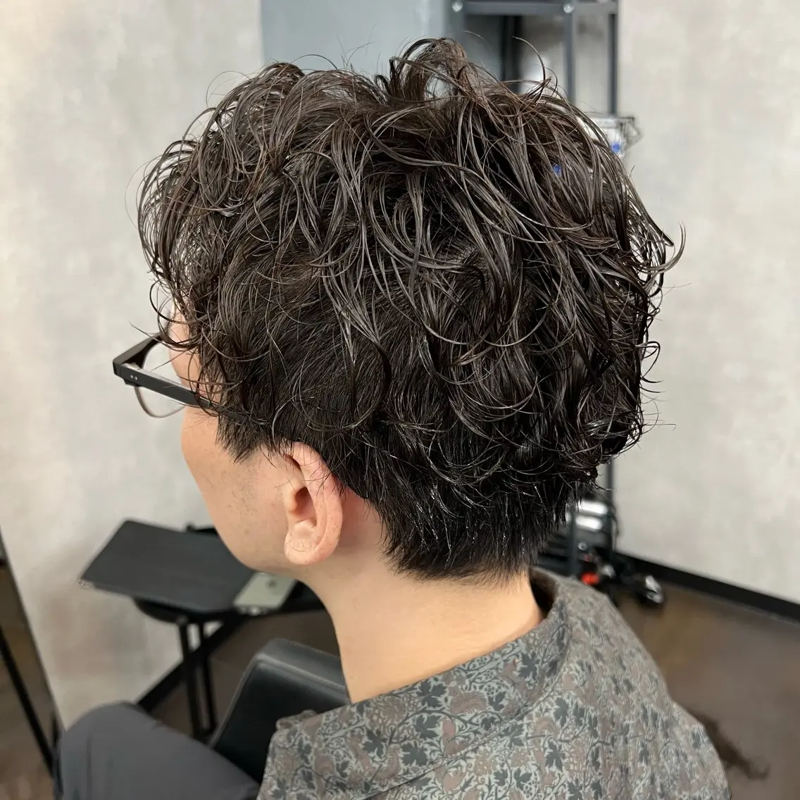 パーマ メンズ カット パーマ トリートメント 沖山 友津季のヘアスタイル