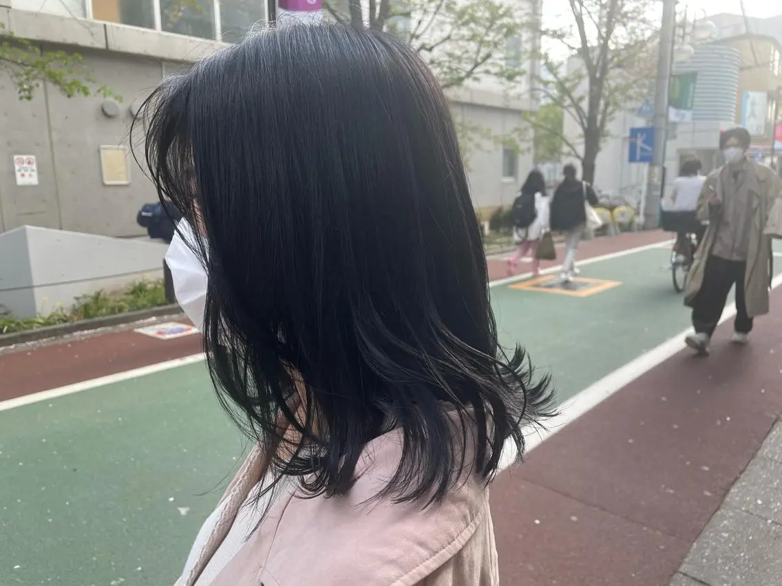 ミディアム カラー はばすみれ🎀ﾈｲﾙ 光ﾌｪｲｼｬﾙ ﾍｱのネイルデザイン