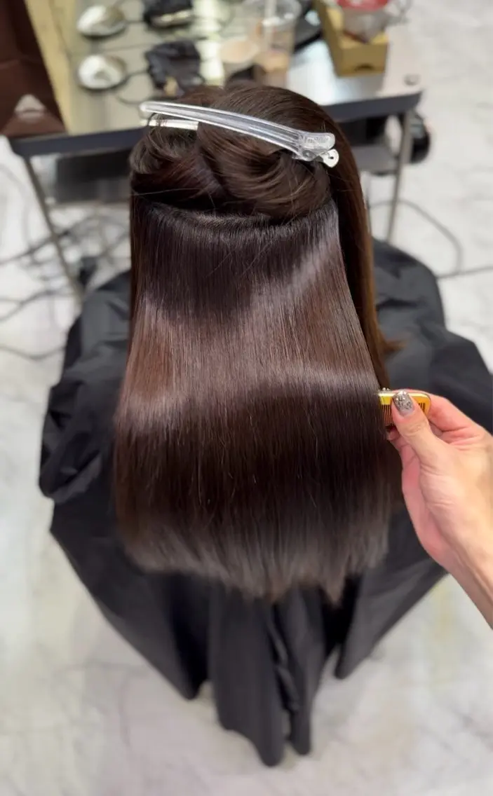 ロング 卒業式のヘアスタイル 福岡美髪矯正 ゆうやのヘアスタイル