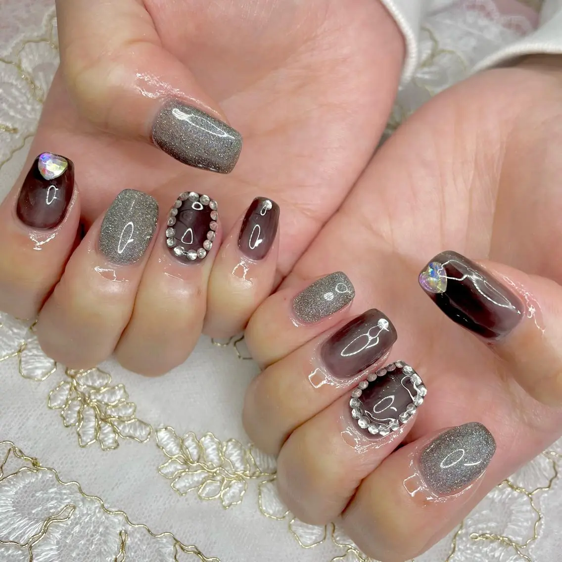 ネイル アートネイル オーロラネイル ジェルネイル 持ち込み ニュアンスネイル J terrace Nailのネイルデザイン