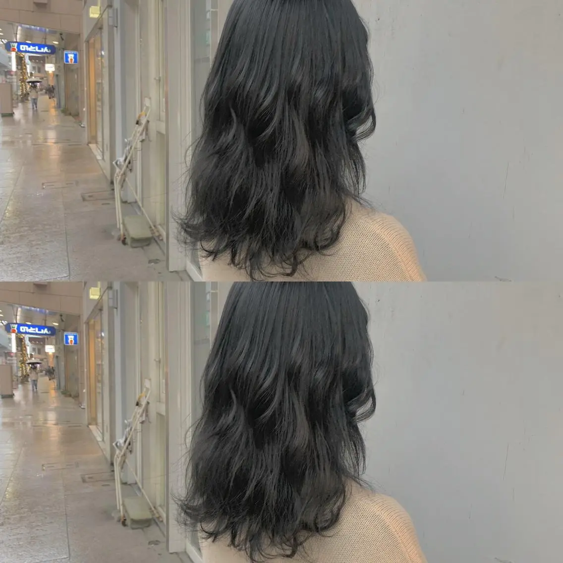 ミディアム カラー パーマ 中門 玲那のヘアスタイル