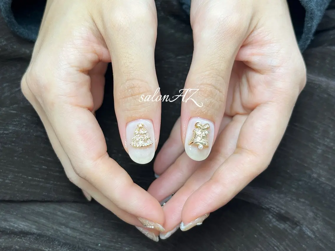 ネイル 冬ネイル クリスマス ハンドネイル salon AZのネイルデザイン