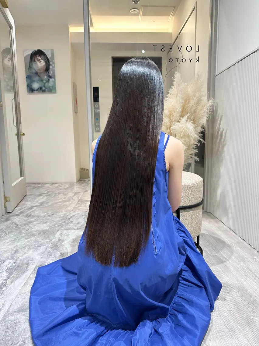 夕方　ロングヘア限定/髪質改善艶カラー/トリートメントの写真
